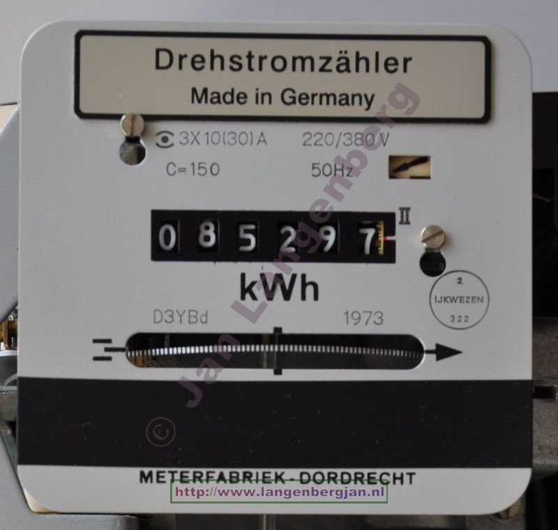 kWh electricity meter "Meterfabriek Dordrecht"