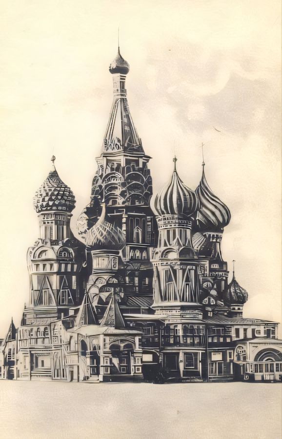 An old and vintage Russian postcard